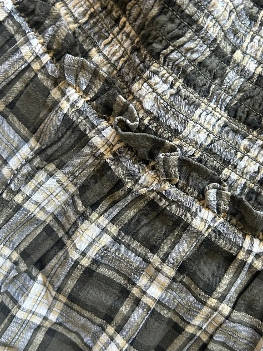 NWT Madewell Plaid Smocked-Waist Mini Skirt in 100% Cotton (M) - Picture 9 of 9